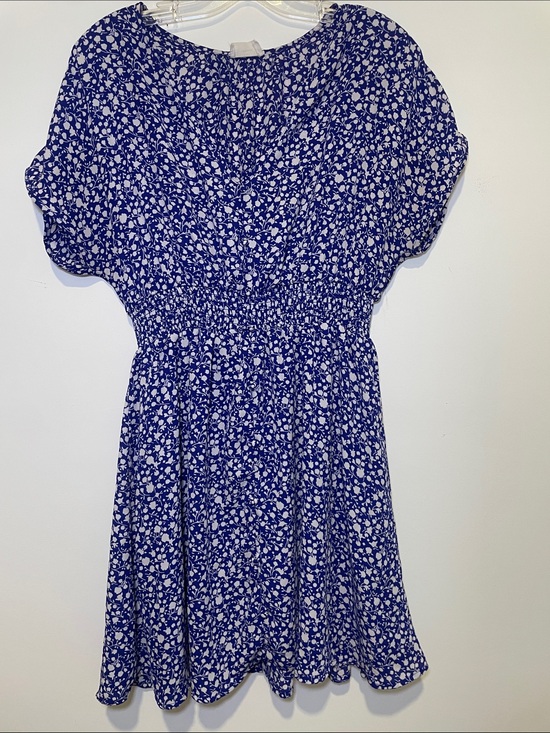 Sienna Sky Other - Sienna Sky Blue and White Floral Smocked Waist Dress
